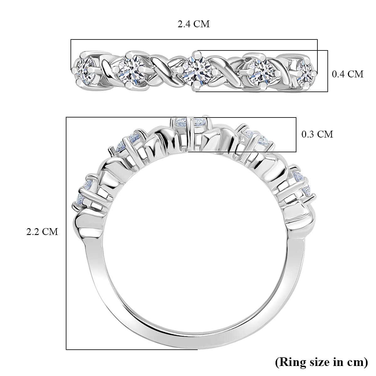 Luxuriant Lab Grown Diamond Half Eternity Band Ring