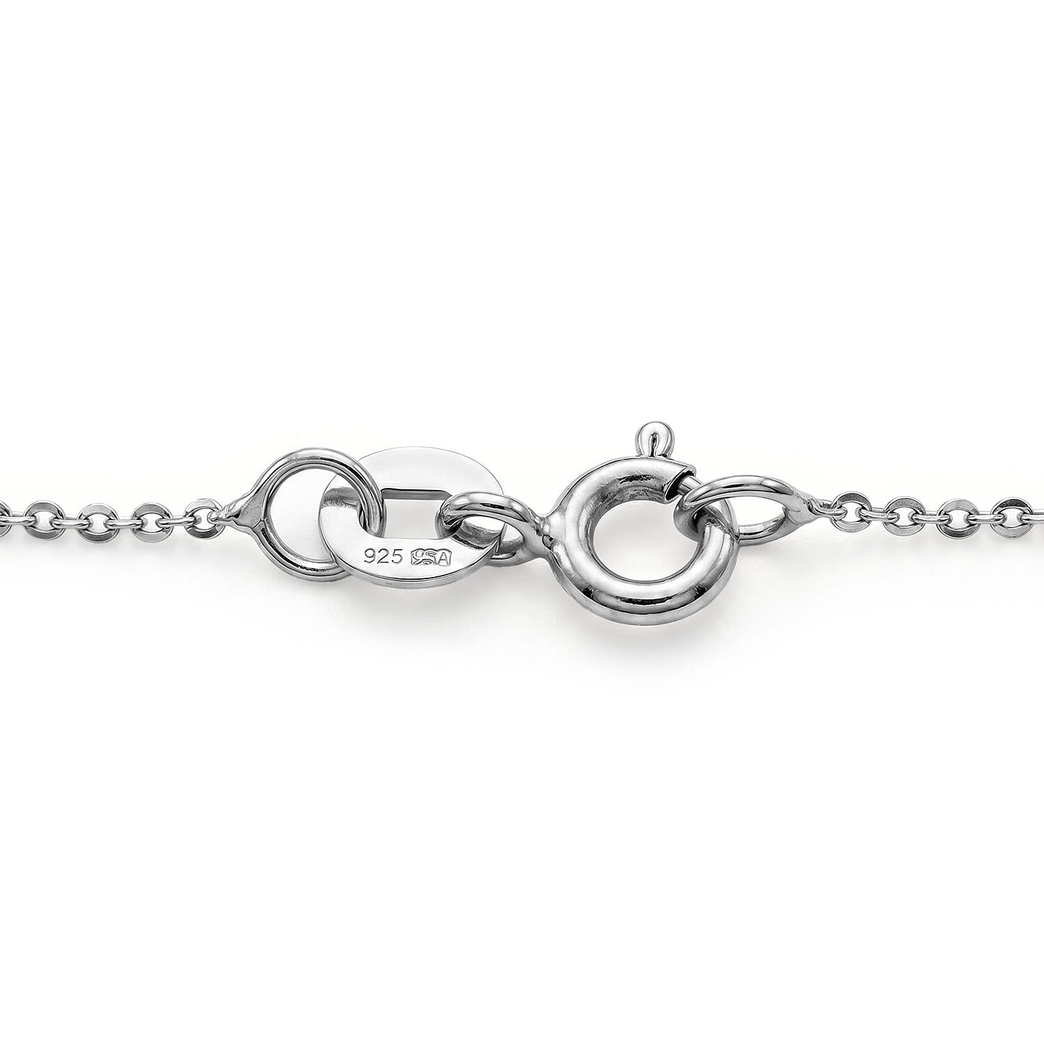 Luxuriant Lab Grown Diamond (SI-G-H) Bubble Circle Necklace (Size - 20) in Rhodium Overlay Sterling Silver 0.52 Ct.