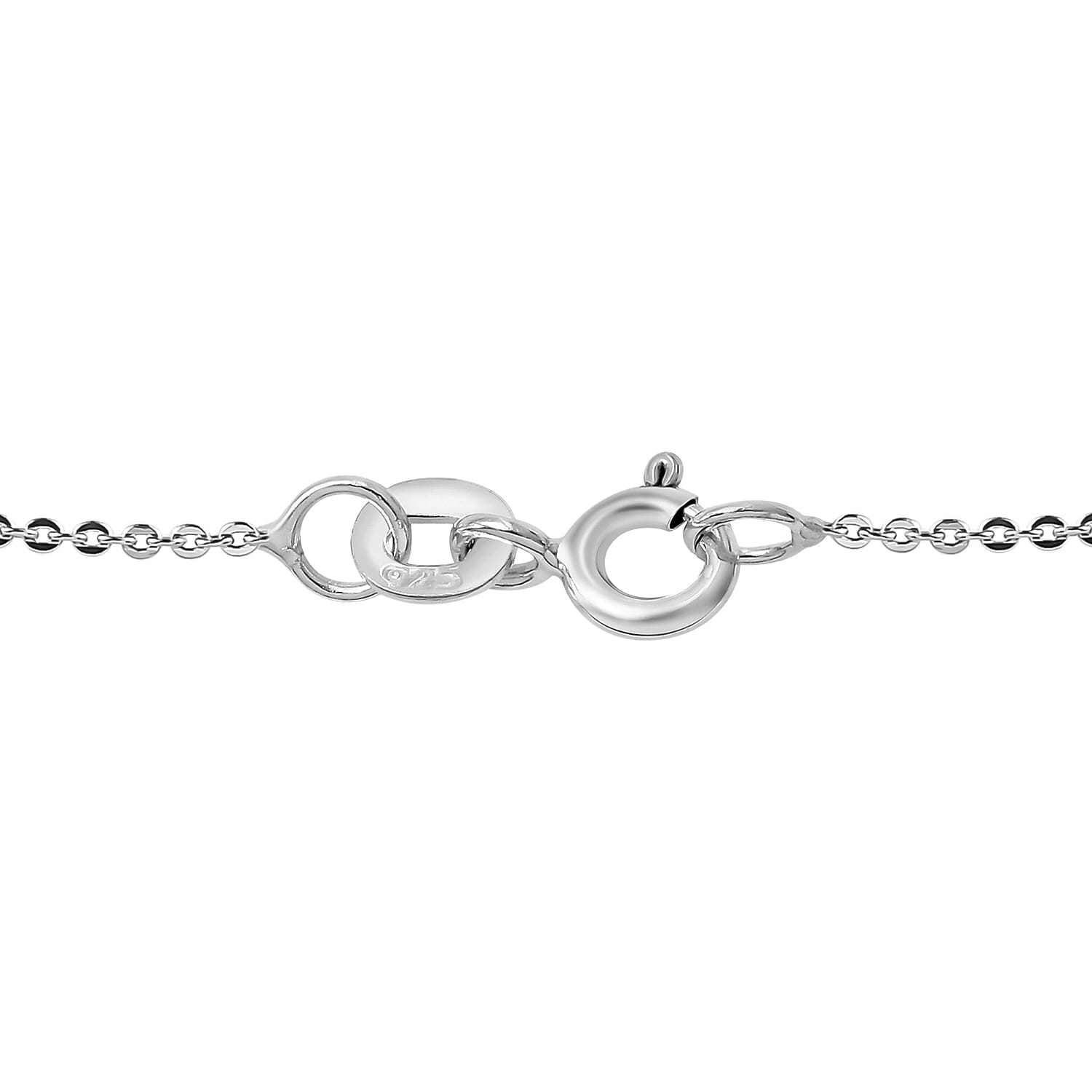 Luxuriant Lab Grown Diamond (SI-G-H) Bubble Circle Necklace (Size - 20) in Rhodium Overlay Sterling Silver 0.52 Ct.