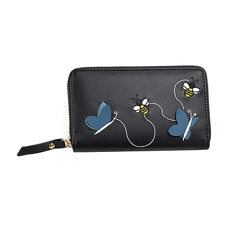 IW Special Faux Leather Wallet - Black