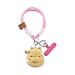 24K Yellow Gold Lucky Cat Black and Pink Keychain