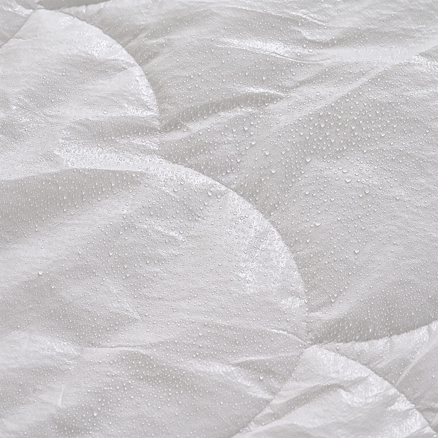 Quilted 150gsm Copper Waterproof Mattress Protector (Size Double) - White & Copper