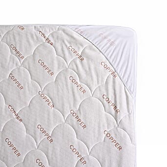 https://tjcuk.sirv.com/Products/82/8/8286463/LIVMORE-Patterned-Mattress-Pad-Size-150x1-cm-White-Copper_8286463_2.jpg?w=342&h=342