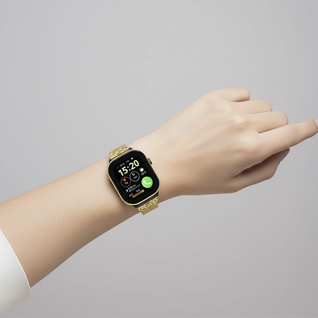 D'Joy 22K Vermeil Yellow Gold Plated Sterling Silver Tulangnaga Chain Smart Watch Bracelet (Size 8.5), Silver Wt. 46.80 Gms.