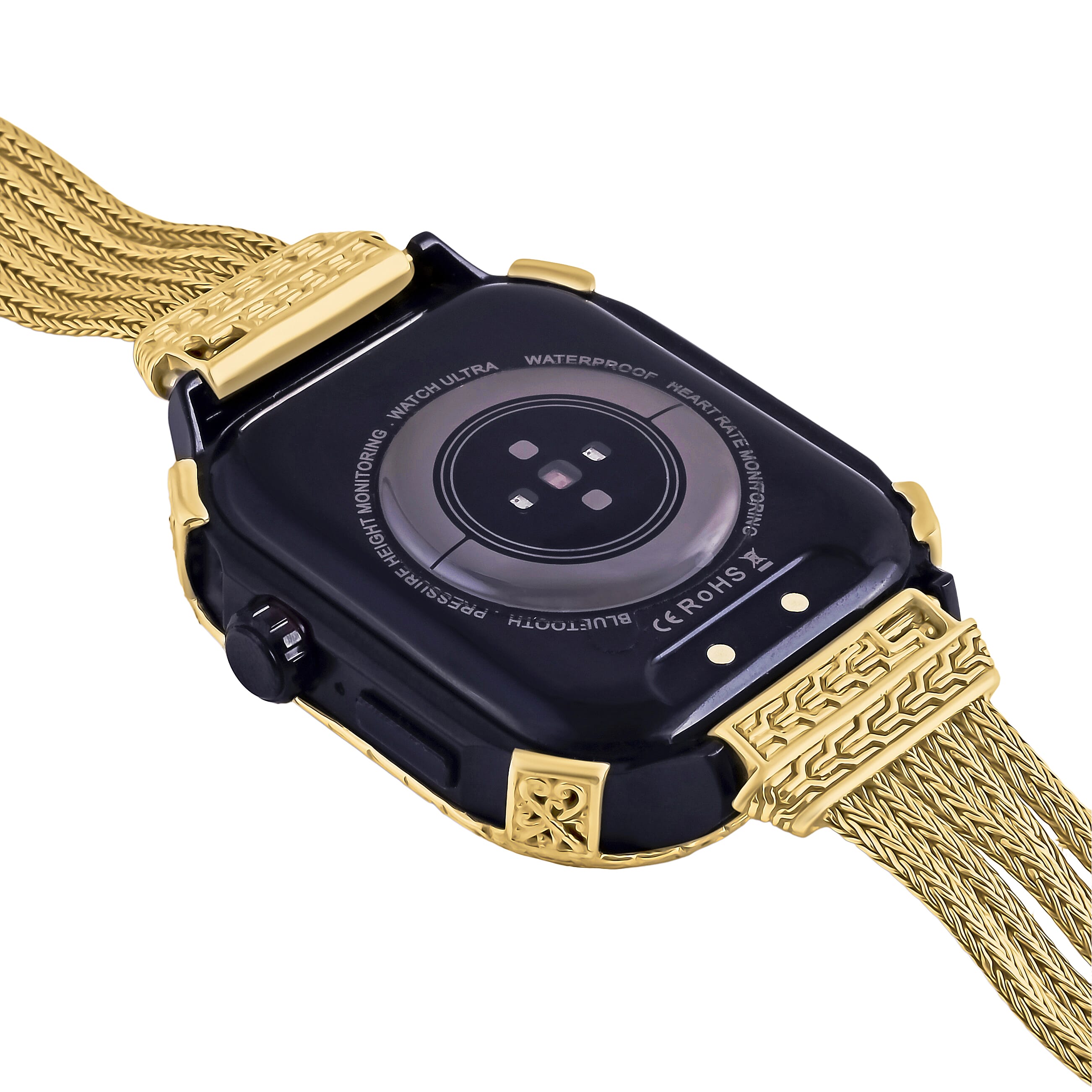 D'Joy 22K Vermeil Yellow Gold Plated Sterling Silver Tulangnaga Chain Smart Watch Bracelet (Size 8.5), Silver Wt. 46.80 Gms.