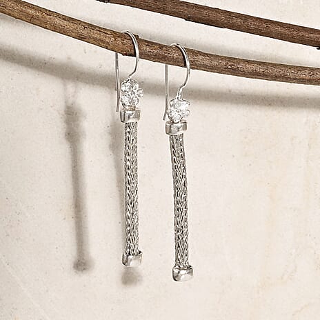 Bali Legacy Sterling Silver Earring with Hook, Silver Wt. 3.95 Gms.