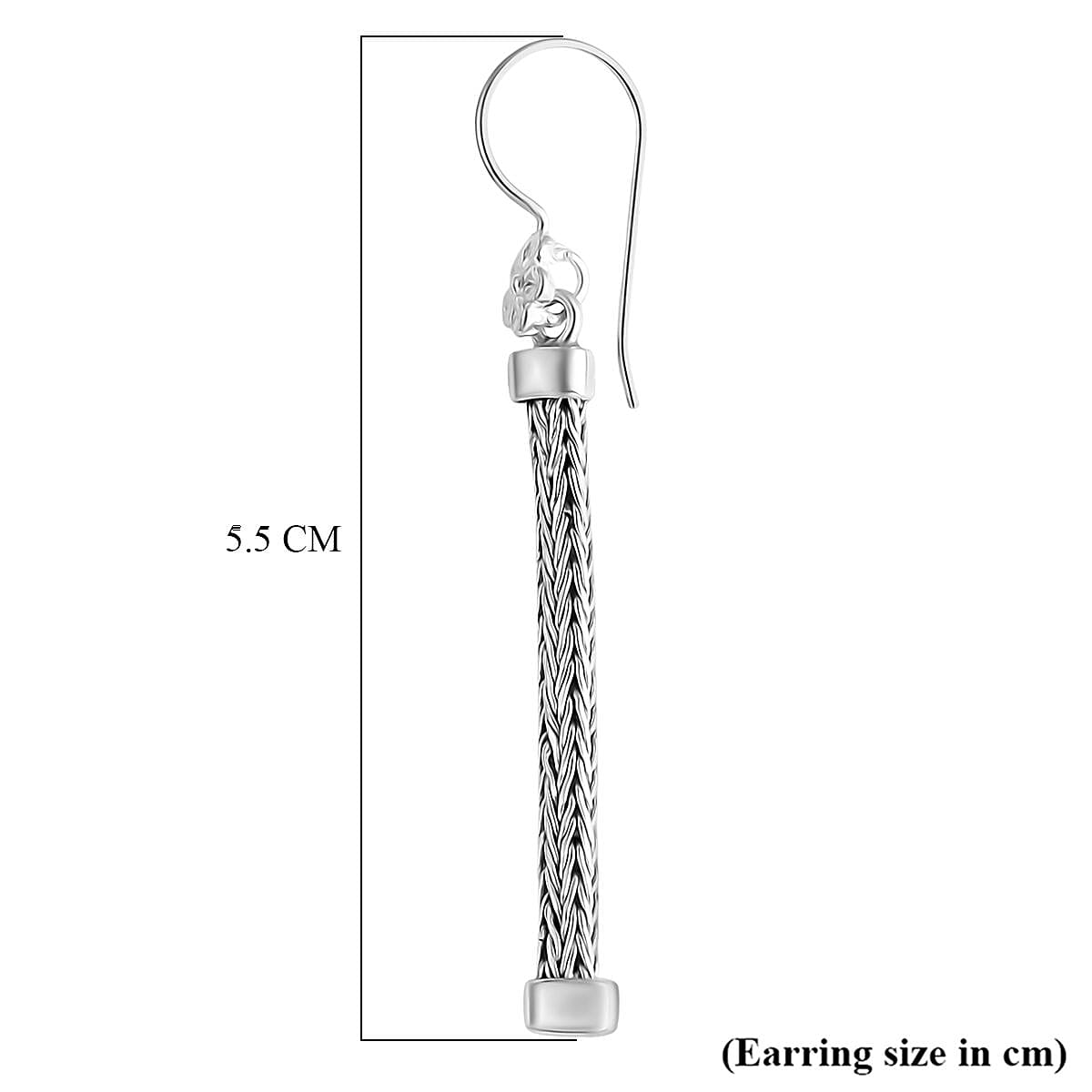Bali Legacy Sterling Silver Earring with Hook, Silver Wt. 3.95 Gms.