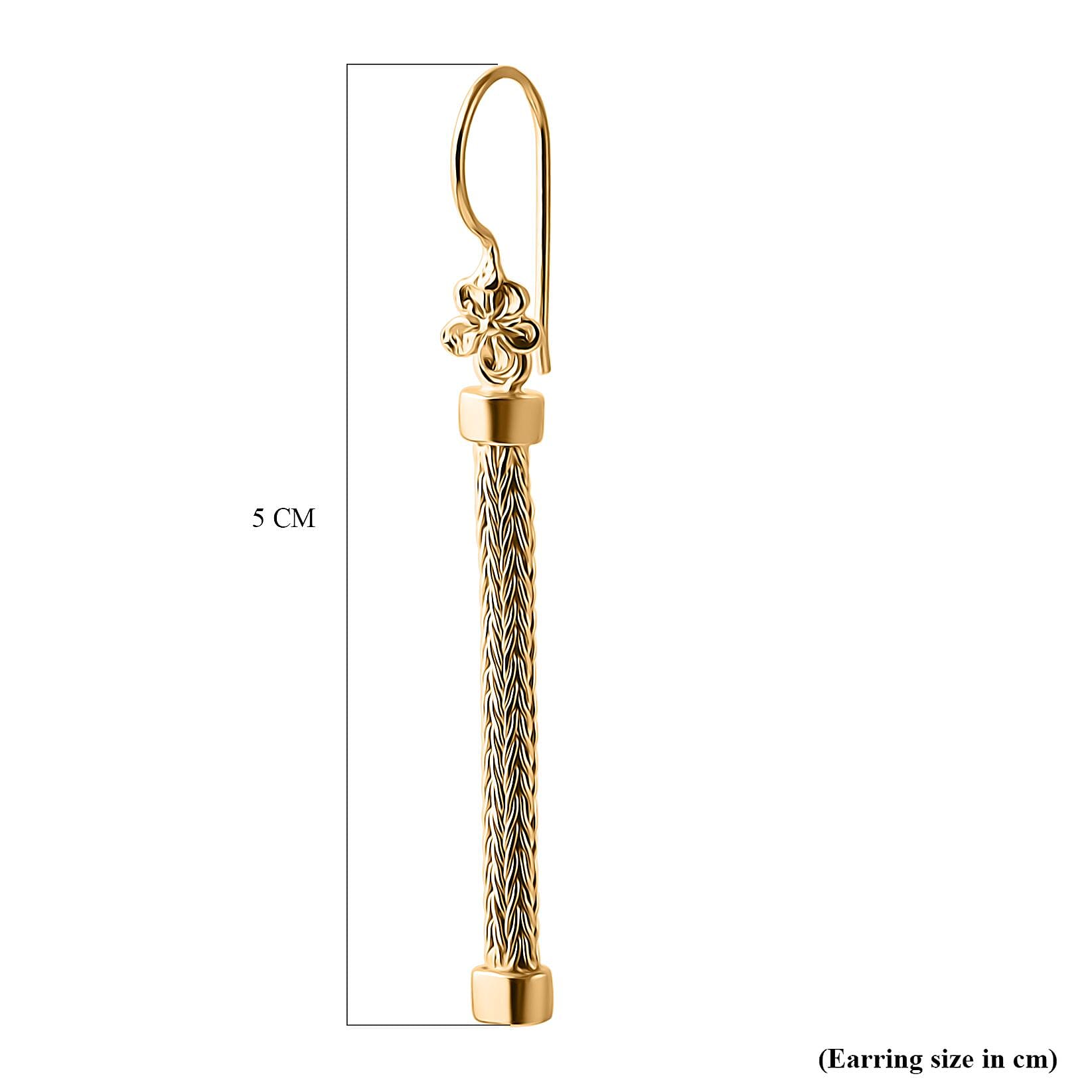 Bali Legacy Sterling Silver Earring with Hook in 22K Vermeil Yellow Gold Plated