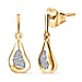 LUXURIANT Lab Grown Diamond Dangle Earrings in 18K Vermeil Yellow Gold Plated Sterling Silver