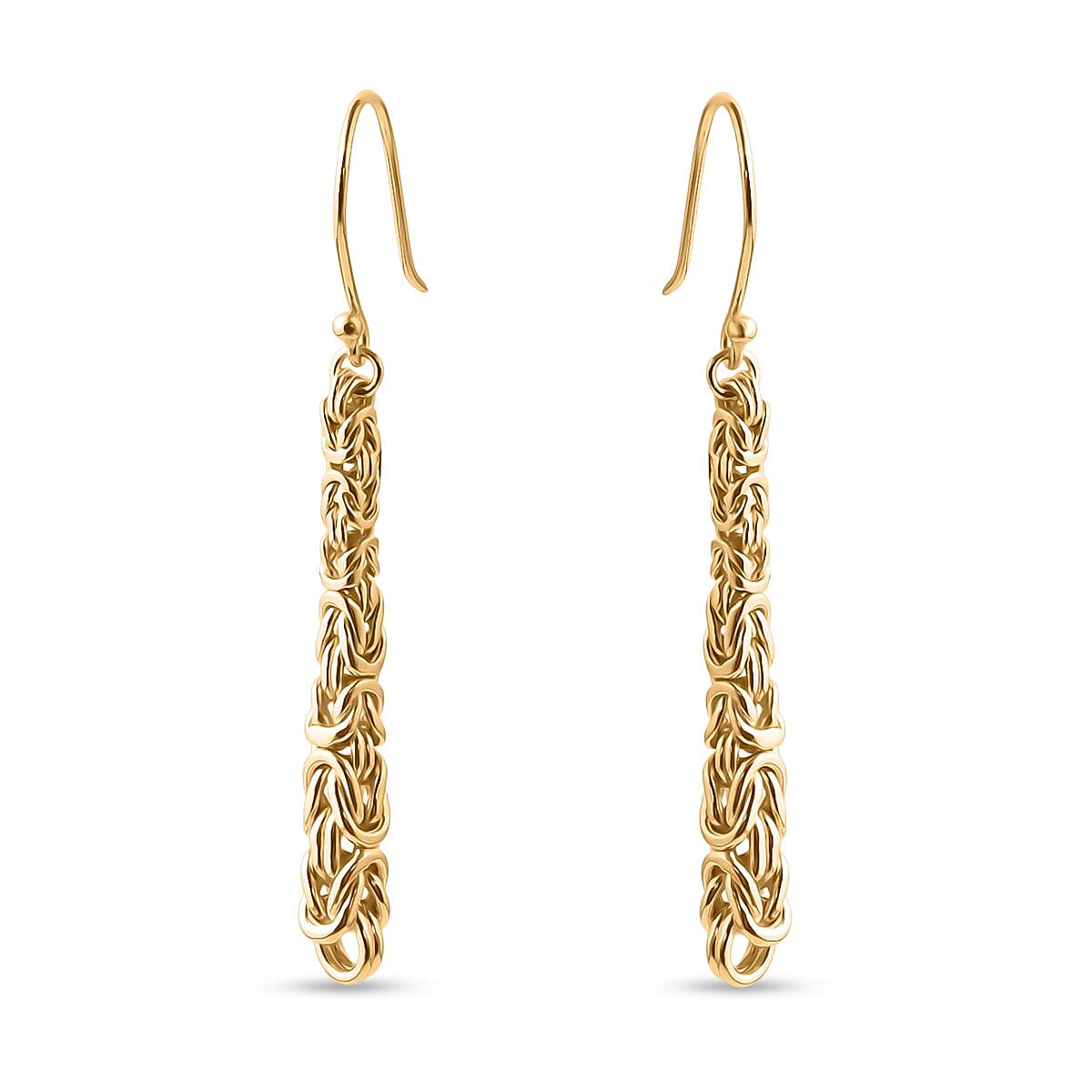 Bali Legacy Sterling Silver Earring with Hook in 22K Vermeil Yellow Gold Plated, Silver Wt. 6.30 Gms.