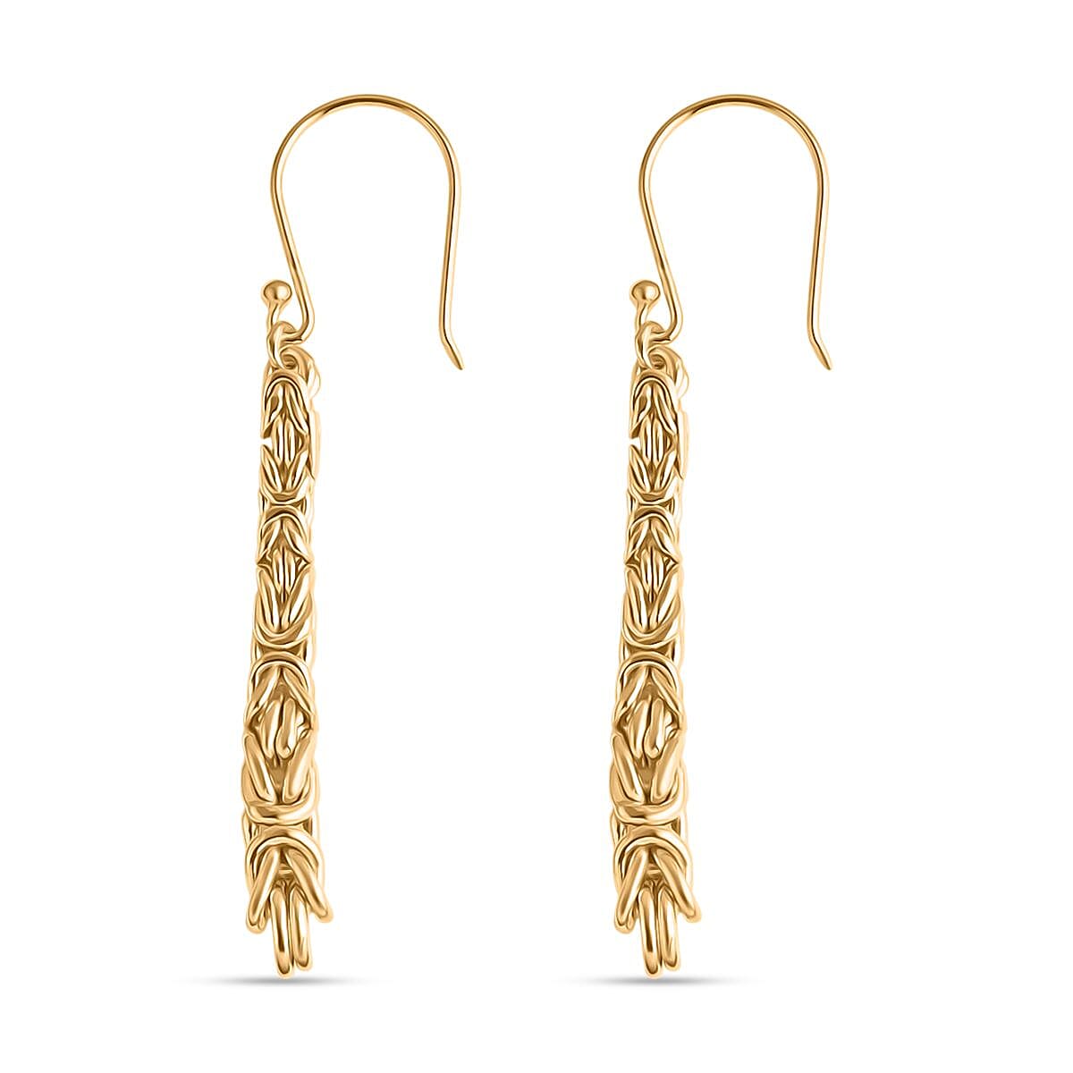 Bali Legacy Sterling Silver Earring with Hook in 22K Vermeil Yellow Gold Plated, Silver Wt. 6.30 Gms.
