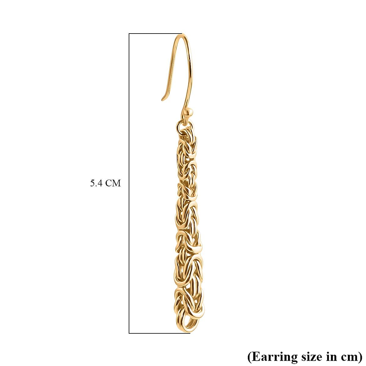 Bali Legacy Sterling Silver Earring with Hook in 22K Vermeil Yellow Gold Plated, Silver Wt. 6.30 Gms.