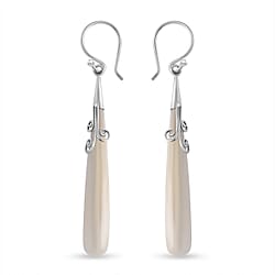 Mother Of Pearl Earring with Hook in Sterling Silver
