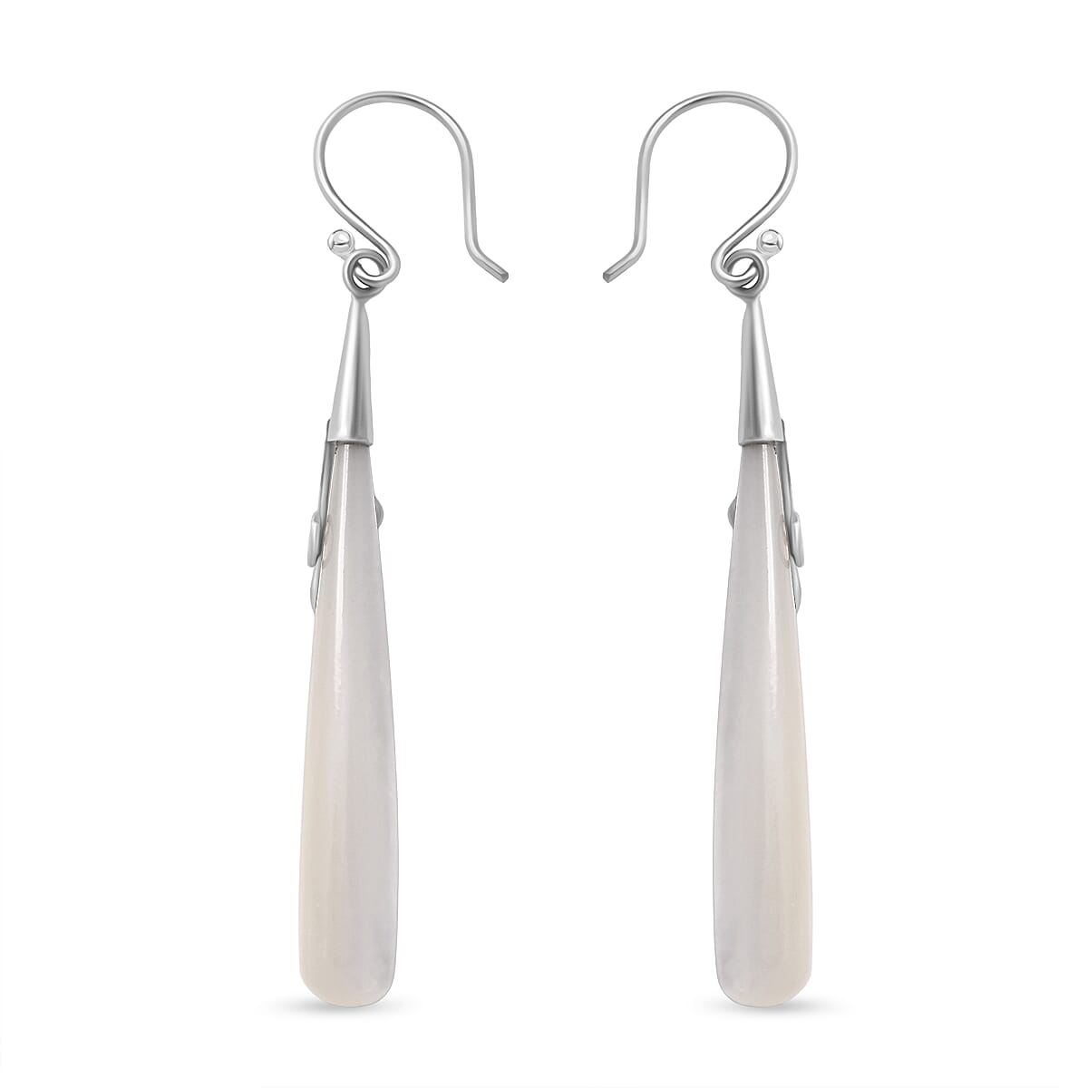 Mother Of Pearl Earring Sterling Silver  0.010  Ct.