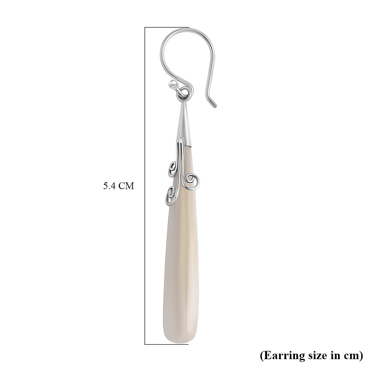 Mother Of Pearl Earring Sterling Silver  0.010  Ct.