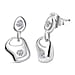 LUXURIANT Lab Grown Diamond Dangle Earrings in Rhodium Overlay Sterling Silver