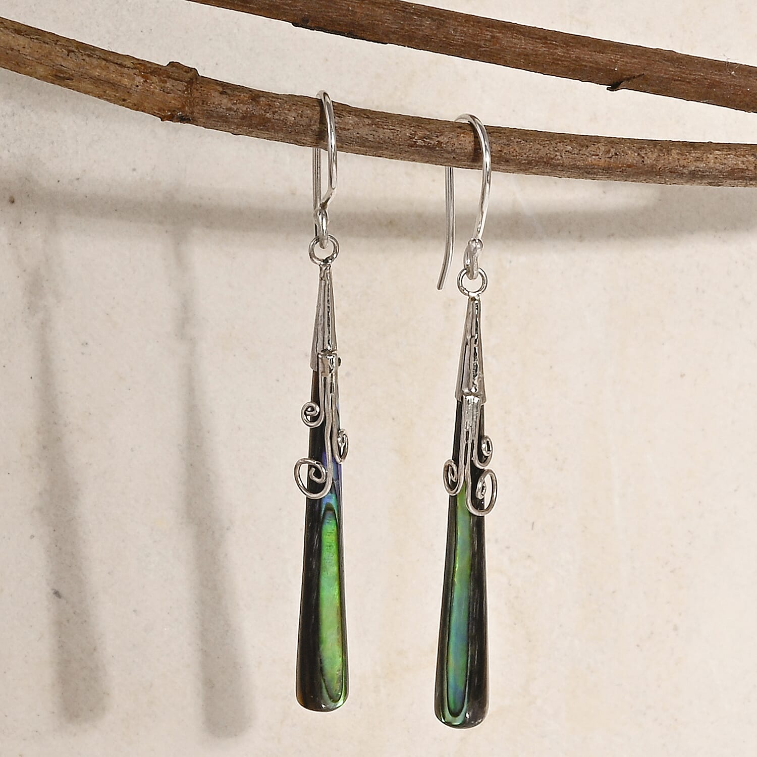 Abalone Shell Earring Sterling Silver  0.010  Ct.