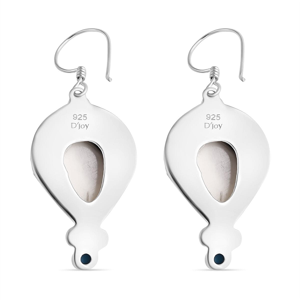 Bali Legacy Ox Bone & Sleeping Beauty Turquoise Earring with Hook Sterling Silver 12.12 Ct, Silver Wt. 16.35 Gms.