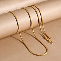 Bali Legacy - 22K Vermeil Yellow Gold Plating Tulang Naga Necklace (Size 18) in Sterling Silver, Silver Wt. 10.83 Gms.