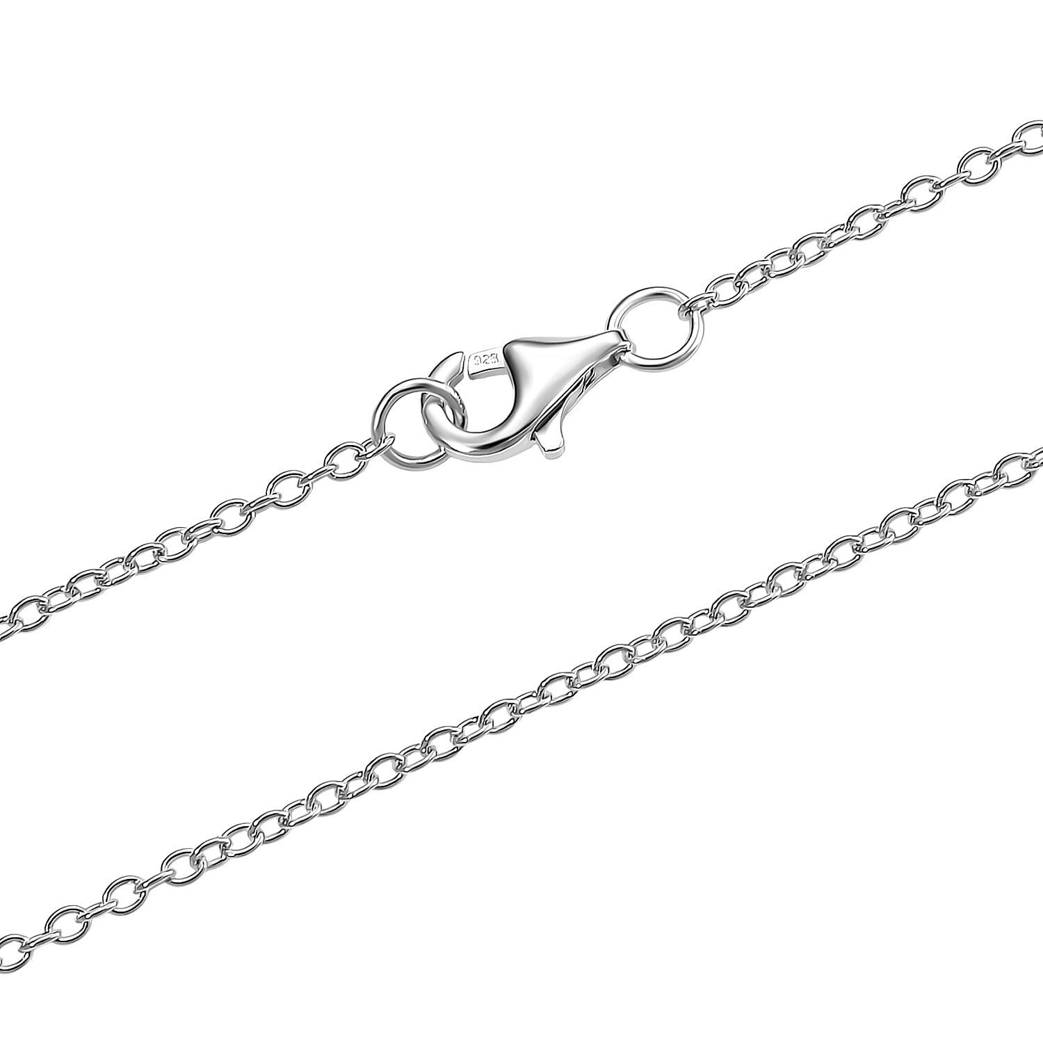Lucy Q-Drop Collection Rhodium Overlay Sterling Silver Splash Pendant with Chain (Size 20), Silver Wt. 6.90 Gms.