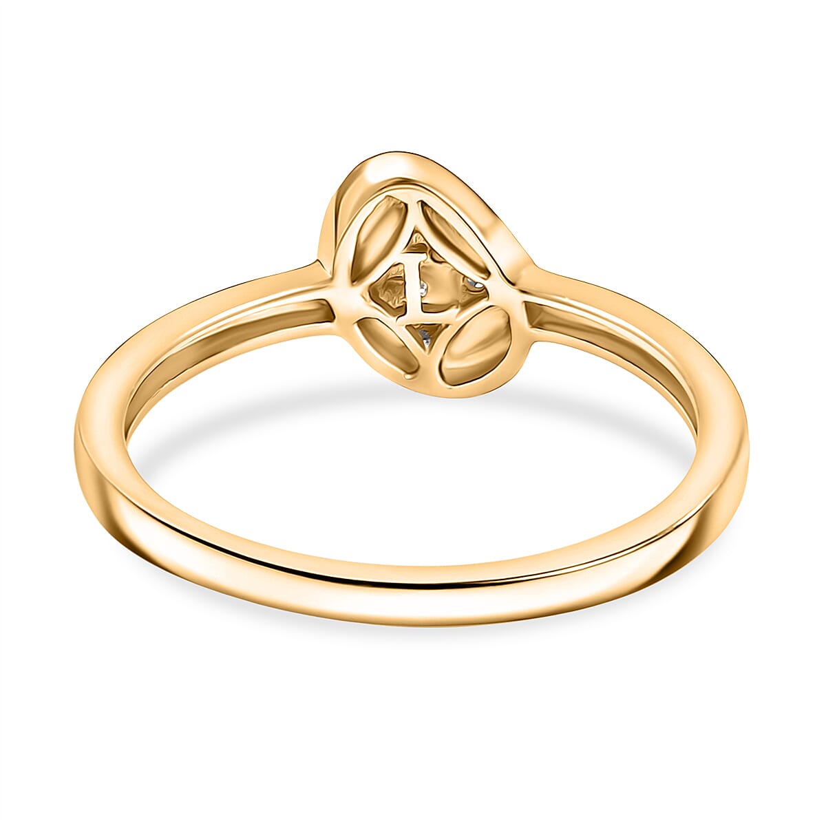 Luxuriant Lab Grown Diamond (SI-GH) Cluster Ring in 18K Vermeil Yellow Gold Plated Sterling Silver