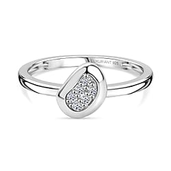LUXURIANT Lab Grown Diamond Cluster Ring in Sterling Silver