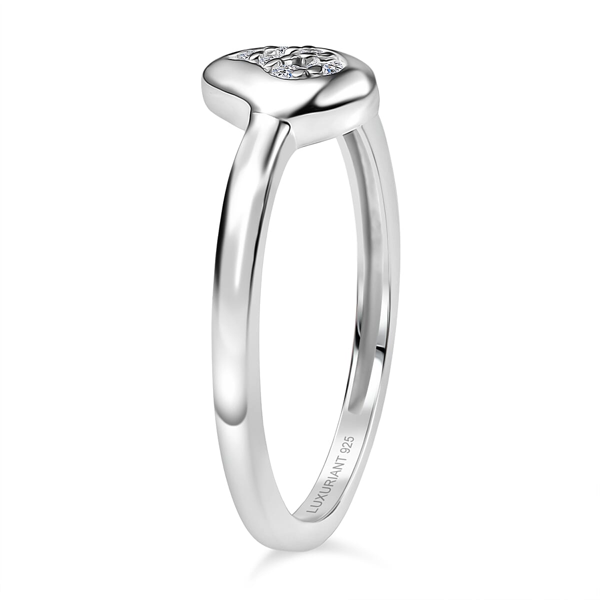 Luxuriant Lab Grown Diamond (SI-GH) Cluster Ring in Sterling Silver