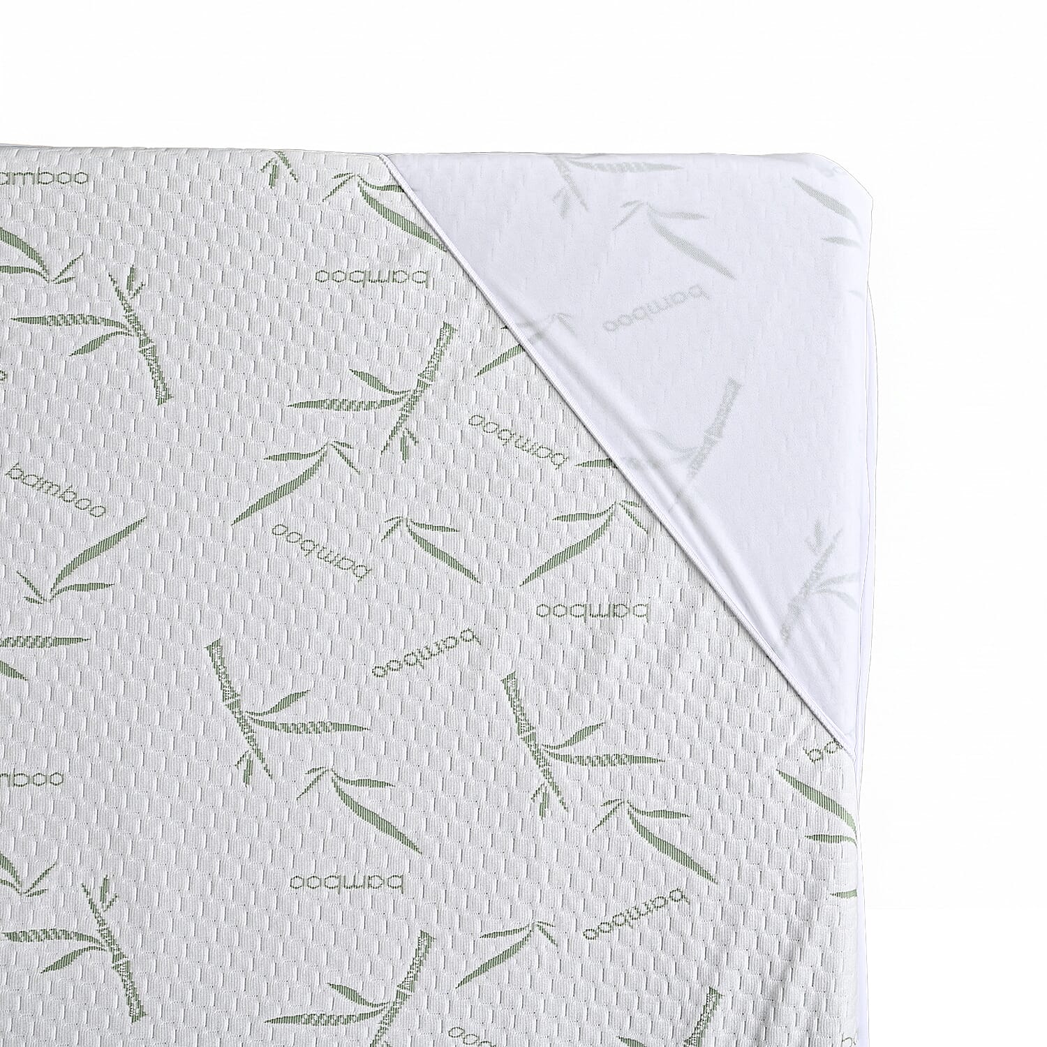 Livmore Leaf Bamboo Waterproof Mattress Protector (Single) - White