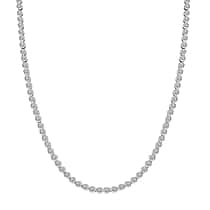 LUXURIANT 6 Ct. Lab Grown Diamond Line Necklace in Rhodium Overlay Sterling Silver, 20 Inch