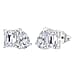D'Joy Moissanite Solitaire Stud Push Post Earring in Platinum OverlaySterling Silver  3.714  Ct.