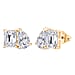 D'Joy Moissanite Solitaire Stud Push Post Earring in Platinum OverlaySterling Silver  3.714  Ct.