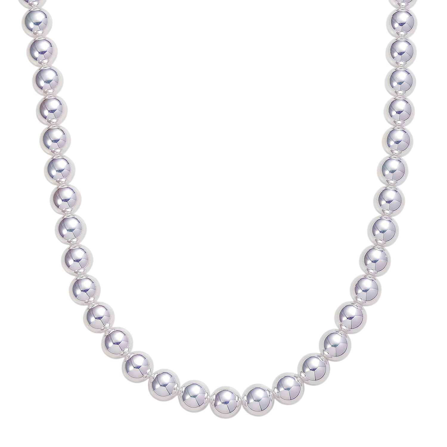 White Shell Pearl Fancy Necklace (Size - 20) Sterling Silver, Silver Wt.5.4 Gms  0.010  Ct.