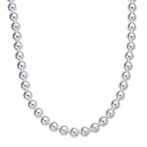 Akoya White Shell Pearl Necklace (Size - 20) Sterling Silver, Silver Wt. 5.40 Gms.