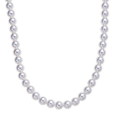 White Shell Pearl Fancy Necklace (Size - 20) Sterling Silver, Silver Wt.5.4 Gms  0.010  Ct.