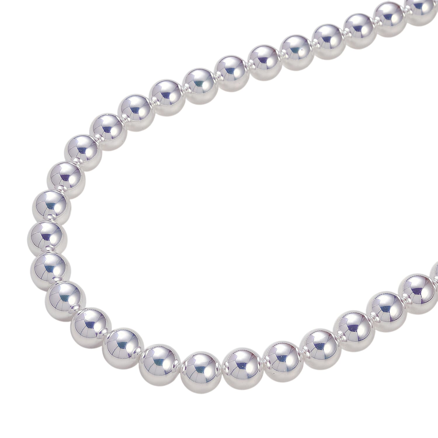 White Shell Pearl Fancy Necklace (Size - 20) Sterling Silver, Silver Wt.5.4 Gms  0.010  Ct.