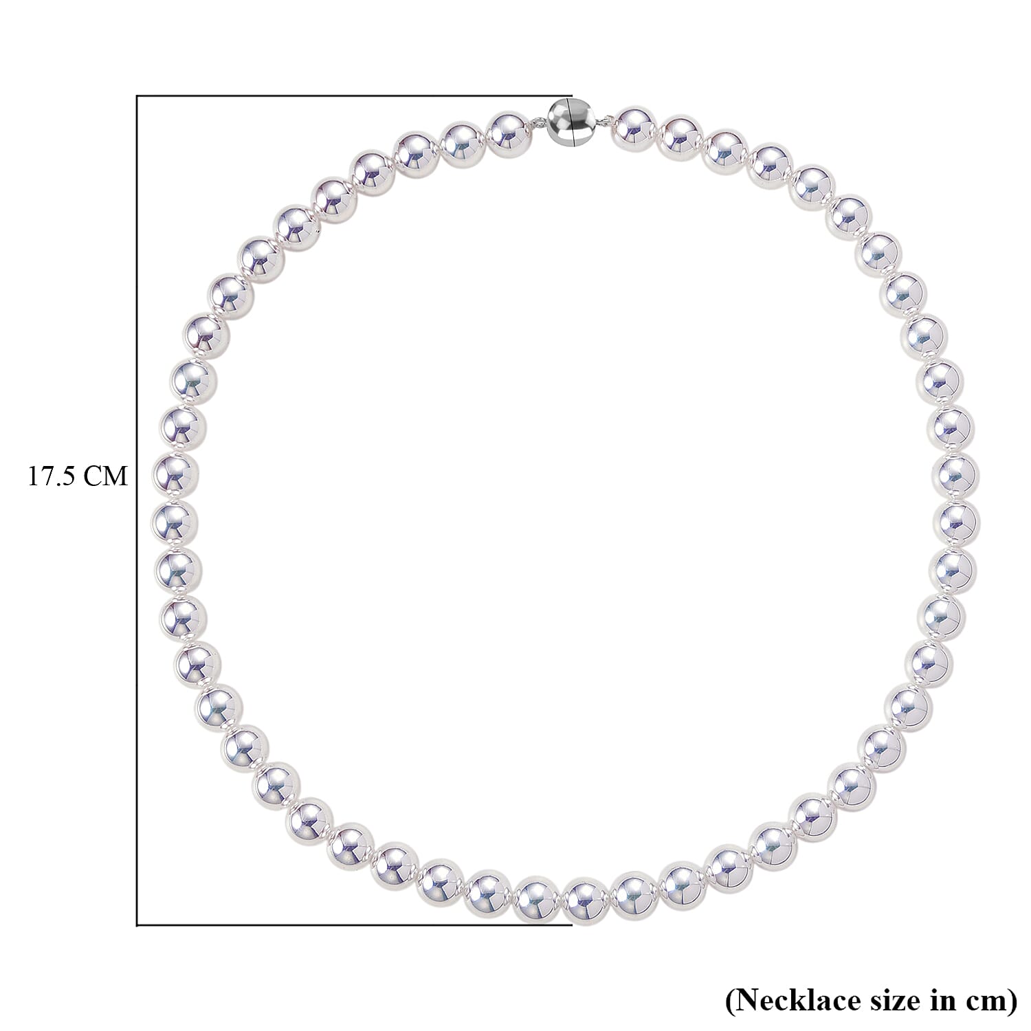 White Shell Pearl Fancy Necklace (Size - 20) Sterling Silver, Silver Wt.5.4 Gms  0.010  Ct.