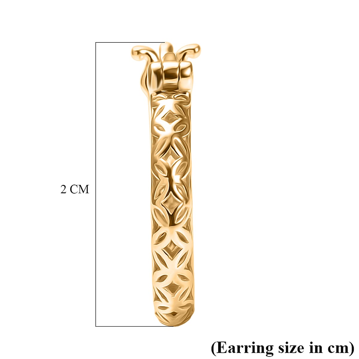 Gold Treasure of Siam - 9K Yellow Gold Full Hoop Earring with Clasp