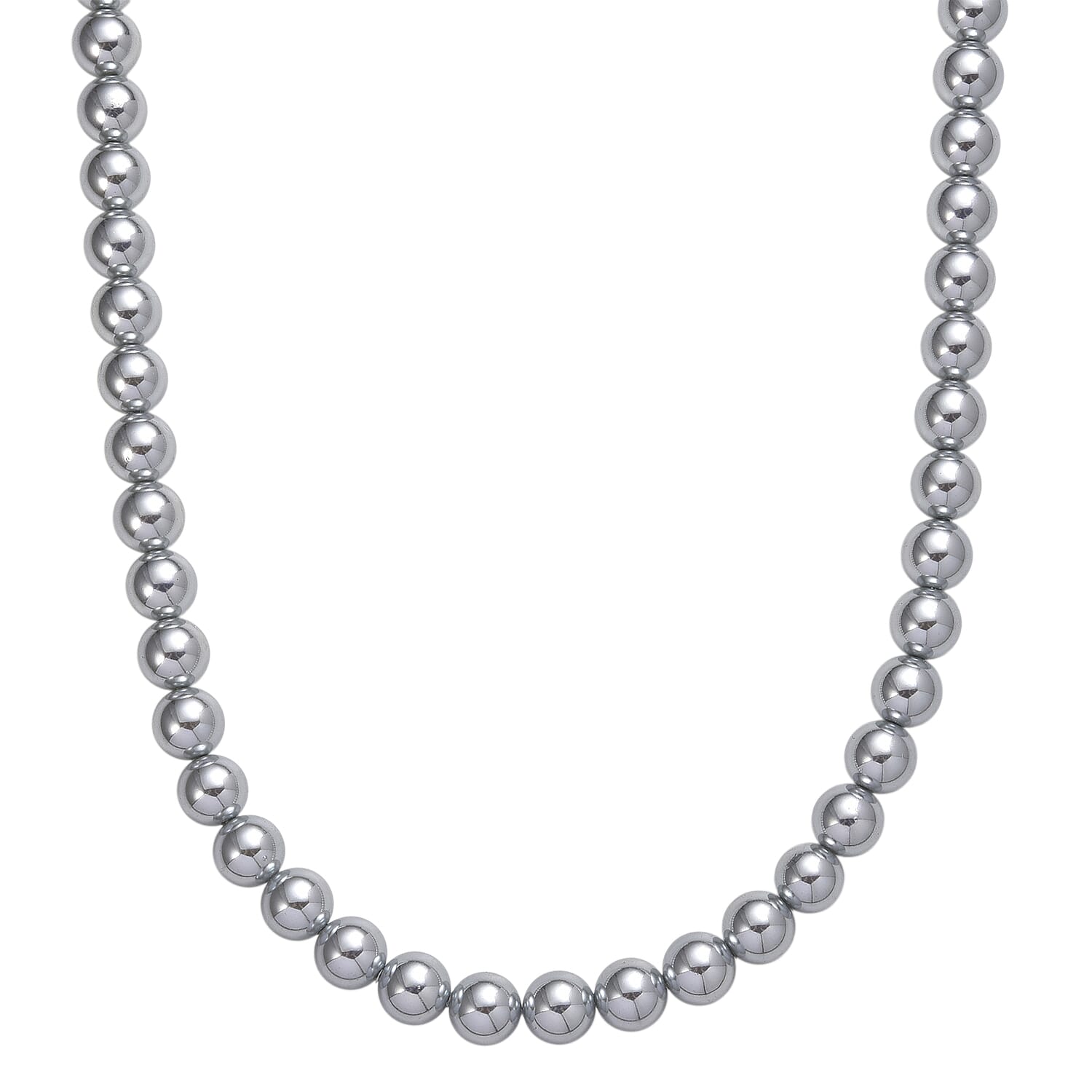 Grey Shell Pearl Fancy Necklace (Size - 20) Sterling Silver, Silver Wt.5.4 Gms  0.010  Ct.