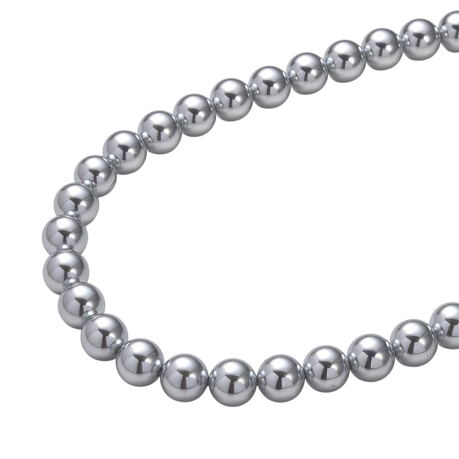 Grey Shell Pearl Fancy Necklace (Size - 20) Sterling Silver, Silver Wt.5.4 Gms  0.010  Ct.