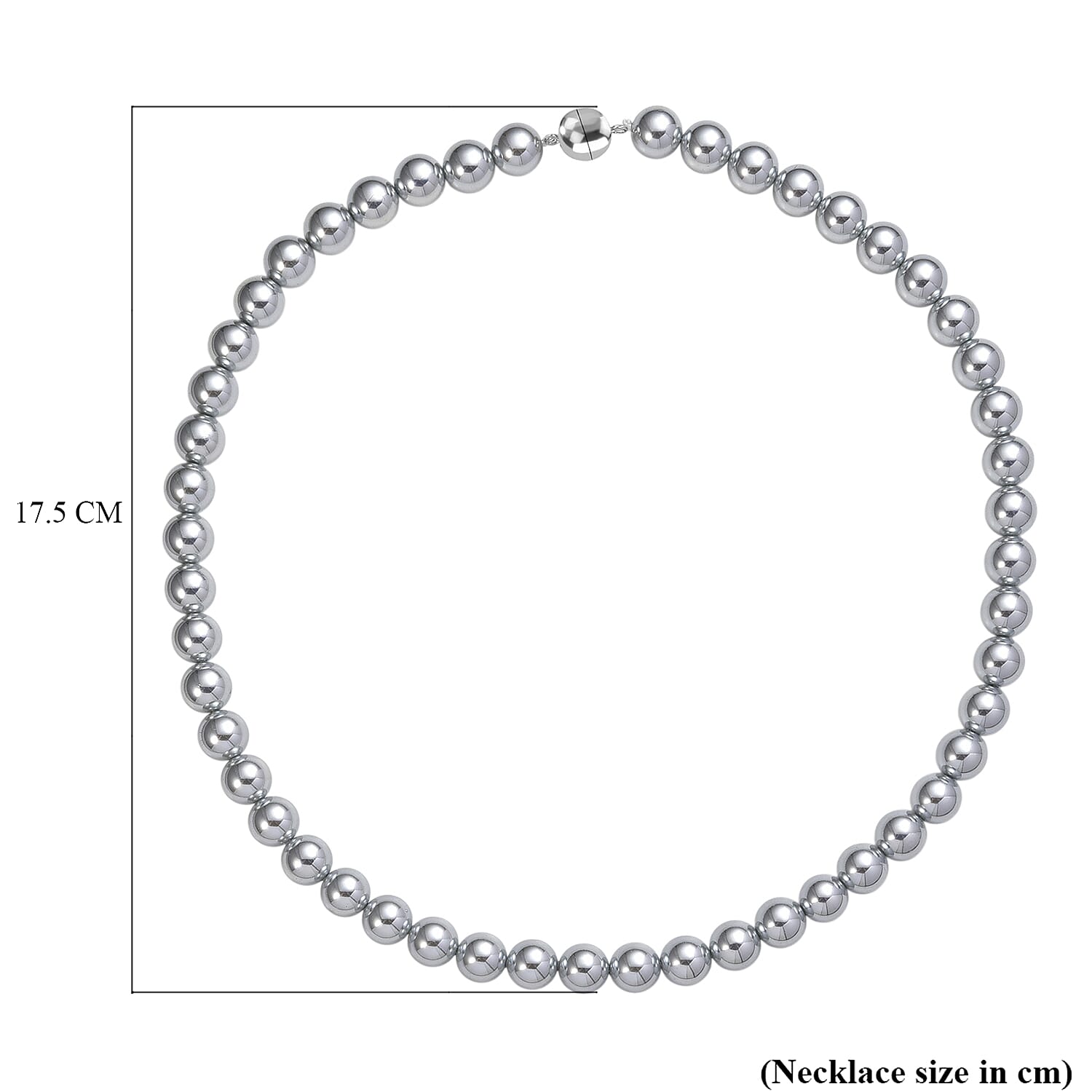 Grey Shell Pearl Fancy Necklace (Size - 20) Sterling Silver, Silver Wt.5.4 Gms  0.010  Ct.