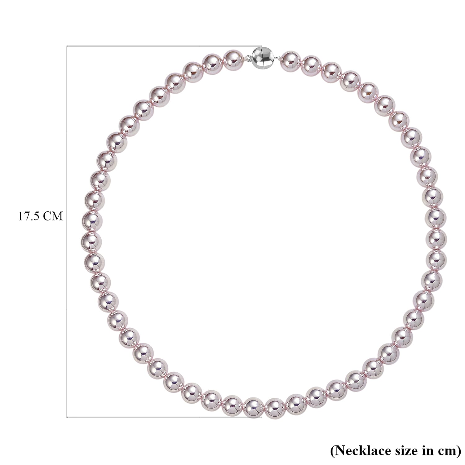 Peach Shell Pearl Fancy Necklace (Size - 20) Sterling Silver, Silver Wt.5.4 Gms  0.010  Ct.
