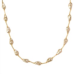Multi Colour Shell Pearl Necklace (Size 28 - 2 Ext) with Lobster Clasp