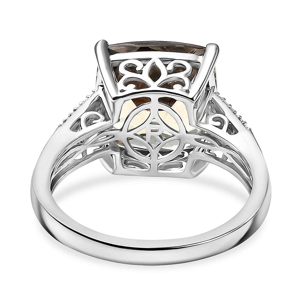 Rhapsody 950 Platinum AAAA Natural Turkizite & Natural White Diamond (VS-EF) Ring 10.24 Ct, Platinum Wt. 8.50 Gms.