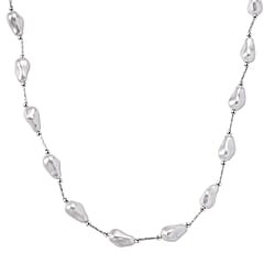 White Shell Pearl Necklace (Size 28 - 2 Ext)