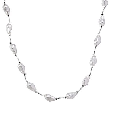 Peacock Colour Shell Pearl Necklace (Size 28 - 2 Ext) with Lobster Clasp