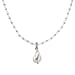 White Shell Pearl & White Cubic Zirconia Necklace (Size 20 - 2 Ext) in Yellow Gold Plated