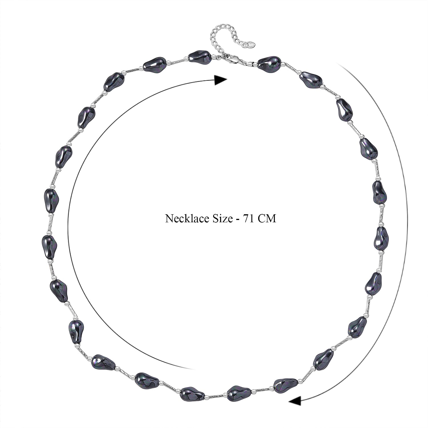 White Shell Pearl Necklace (Size 28 - 2 Ext)