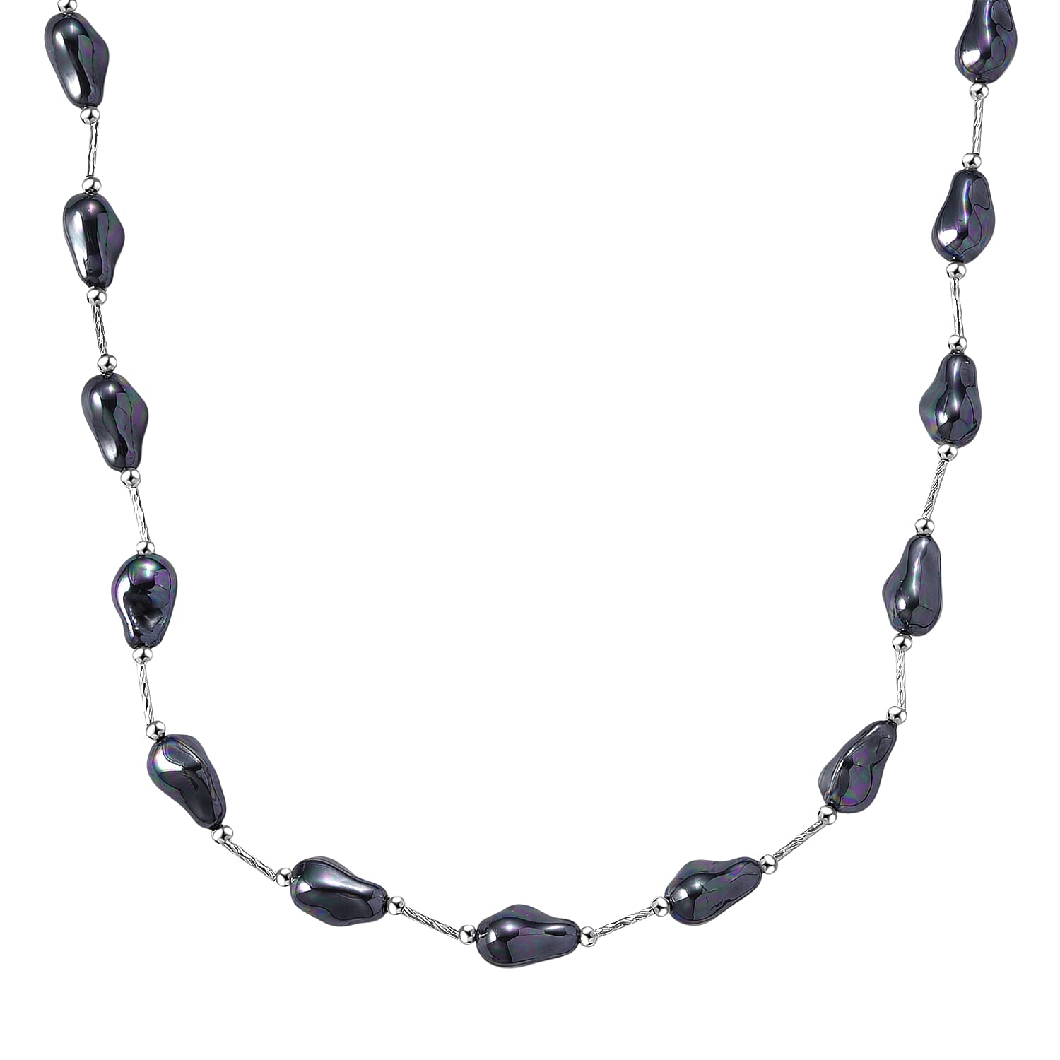 White Shell Pearl Necklace (Size 28 - 2 Ext)