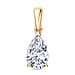 LUXURIANT 2.04 Ct. Lab Grown Diamond Pear-Cut Solitaire Pendant in 14K White Gold IGI Certified (VS-EF)