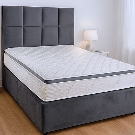 Adormo Hybrid Silver Extra Luxurious Italian Memory Foam Mattress  - King(Size 200x25 cm)